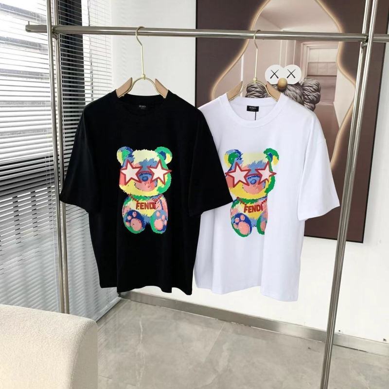 Fendi Replica Men Clothing Fabric Material: Cotton/Cotton Ingredient Content: 100% Ingredient Content: 100% Collar: Crew Neck Version: Loose Sleeve Length: Short Sleeve Clothing Style Details: Printing