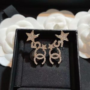 Chanel Replica Jewelry Ear Piercing Material: 925 Silver Mosaic Material: Other Mosaic Material: Other Style: Sweet Craft: Plating Pattern: Other For People: Female