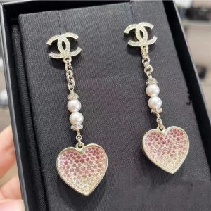 Chanel Replica Jewelry Ear Piercing Material: 925 Silver Mosaic Material: Other Mosaic Material: Other Type: Earrings Pattern: Heart/Water Drop/Bell Style: Sweet Craft: Plating