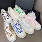 Chanel Replica Shoes/Sneakers/Sleepers Toe: Round Toe Upper Material: Canvas Upper Material: Canvas Gender: Female Heel Height: Flat Heel Pattern: Solid Color Sole Material: Rubber