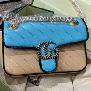 Gucci Replica Bags/Hand Bags Texture: Sheepskin Type: Small Square Bag Type: Small Square Bag Popular Elements: Embroidered Style: Fashion Closed Way: Lock Suitable Age: Youth (18-25 Years Old)