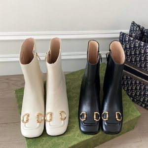 Gucci Replica Shoes/Sneakers/Sleepers Style: Leisure Toe: Square Toe Toe: Square Toe Heel Shape: Chunky Heel Boot Height: Ankle Length Thickness: Normal Thick Pattern: Solid Color