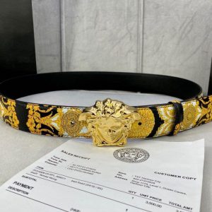 Versace Replica Belts Main Material: Top Layer Cowhide Buckle Material: Copper Buckle Material: Copper Gender: Male Type: Belt Belt Buckle Style: Smooth Buckle Body Elements: Embroidery