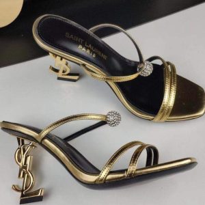 YSL Replica Shoes/Sneakers/Sleepers Brand: YSL Heel Height: Super High Heels (Above 8Cm) Heel Height: Super High Heels (Above 8Cm) Sole Material: Rubber Closed Way: One-Word Buckle Style: European And American Type: Fashion Sandals