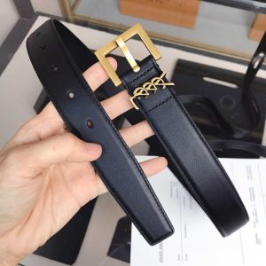 YSL Replica Belts Belt Buckle Material: Copper Belt Buckle Shape: Square Belt Buckle Shape: Square Closure Type: Buckle Style: Wild Number Of Belt Loops: Lap Pattern: Letter