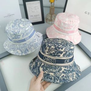 Dior Replica Hats Material: Cotton Style: Wild Style: Wild Pattern: Ink Painting Hat Style: Dome