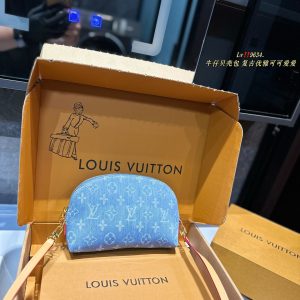 lv denim shell bag