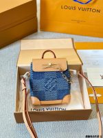 LV Denim Nano Steamer Handbag is versatile and looks great on the body