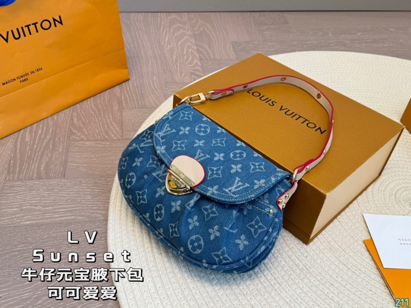 LV Borsa ascellare in denim Sunset