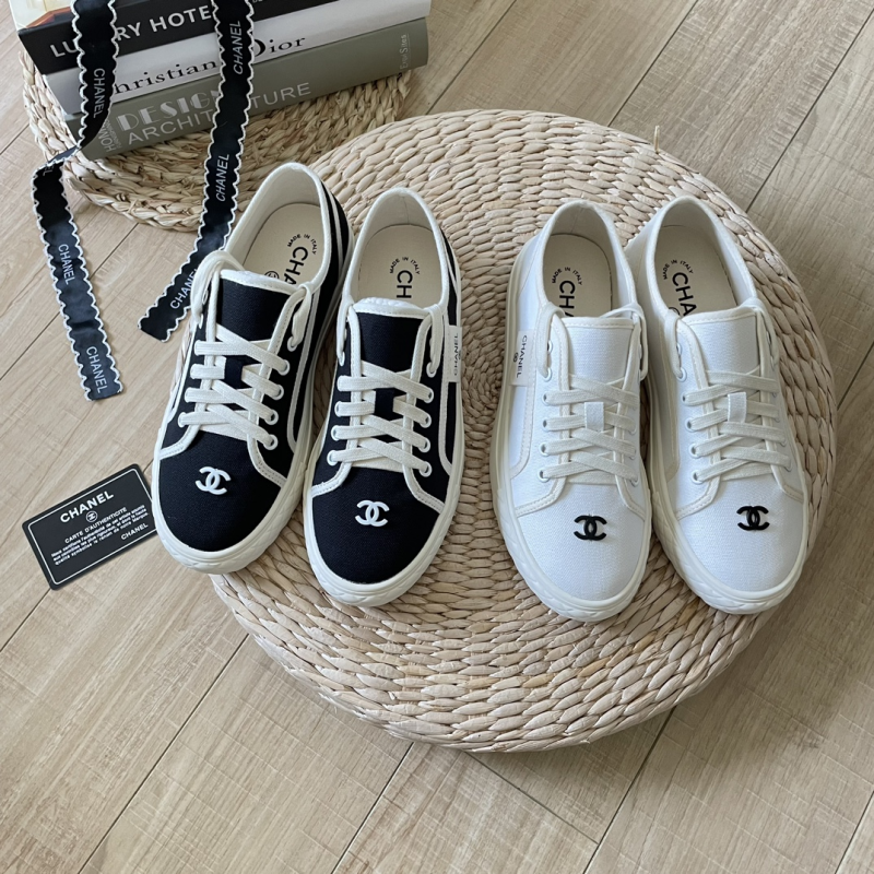 Replica Chanel Canvas Biscuit Shoes