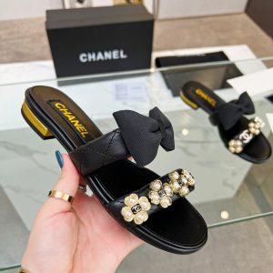 Chanel new classic bow slippers original 1:1 mold