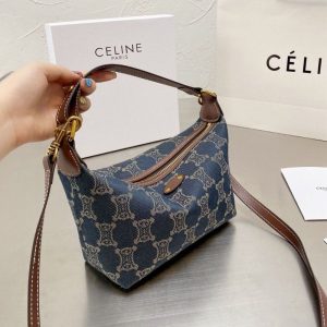 Celine Replica Bags/Hand Bags Brand: Celine Texture: Denim Texture: Denim Type: Small Round Bag Popular Elements: Letter Style: Fashion Closed: Zipper