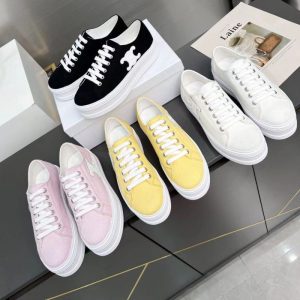Celine Replica Shoes/Sneakers/Sleepers Upper Material: Canvas Sole Material: Rubber Sole Material: Rubber Pattern: Solid Color Closed: Lace Up Style: Leisure Craftsmanship: Glued
