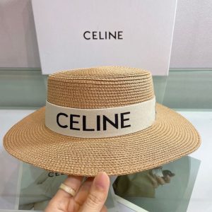 Celine Replica Hats Fabric Commonly Known As: Straw Type: Straw Hat Type: Straw Hat For People: Female Design Details: Patch Pattern: Solid Color