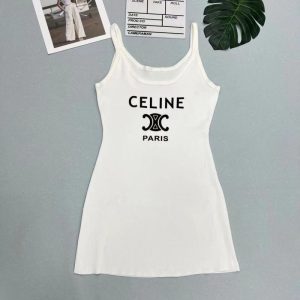 Celine Replica Clothing Fabric Material: Other/Other Ingredient Content: 31% (Inclusive)¡ª50% (Inclusive) Ingredient Content: 31% (Inclusive)¡ª50% (Inclusive) Popular Elements / Process: Printing Combination: Single Type: A-Line Skirt Sleeve Length: Sleeveless