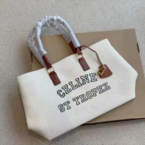 Celine Replica Bags/Hand Bags Texture: Canvas Type: Tote Type: Tote Popular Elements: Letter Style: Fashion Closed: Zipper