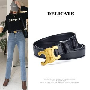 Celine Replica Belts Gender: Female Material: Leather Material: Leather Belt Buckle Material: Alloy Belt Buckle Shape: Rectangle Closure Type: Slide Buckle Width: Ordinary (2-4cm)