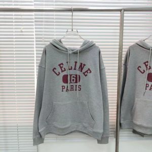Celine Replica Clothing Fabric Material: Cotton/Cotton Clothing Version: Loose Clothing Version: Loose Way Of Dressing: Pullover Length/Sleeve Length: Mid-Length/Long-Sleeve Collar: Hooded