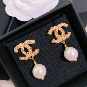 Chanel Replica Jewelry Ear Piercing Material: 925 Silver Mosaic Material: Pearl Mosaic Material: Pearl Style: Simple Craft: Plating