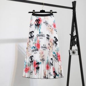 Chanel Replica Clothing Fabric Material: Polyester/Polyester (Polyester Fiber) Ingredient Content: 81% (Inclusive) - 90% (Inclusive) Ingredient Content: 81% (Inclusive) - 90% (Inclusive) Skirt Type: Pleated Skirt Length: Midi Skirt Waistline: High Waist Style: Simple Commuting / Simple