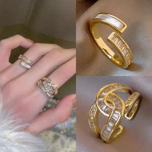Chanel Replica Jewelry Ring Material: Copper Mosaic Material: Natural Zircon Mosaic Material: Natural Zircon