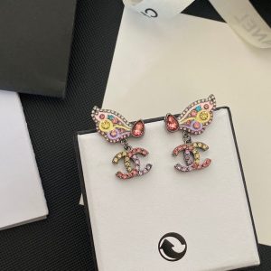Chanel Replica Jewelry Ear Piercing Material: 925 Silver Mosaic Material: Rhinestones Mosaic Material: Rhinestones Type: Earrings Pattern: Butterfly/Dragonfly/Insect Style: European And American Craft: Gold Inlaid