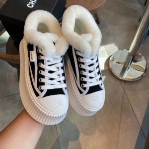 Chanel Replica Shoes/Sneakers/Sleepers Brand: Chanel Upper Material: Canvas Upper Material: Canvas Sole Material: Rubber Pattern: Solid Color Closed: Lace Up Style: Leisure