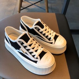 Chanel Replica Shoes/Sneakers/Sleepers Upper Material: Canvas Sole Material: Rubber Sole Material: Rubber Pattern: Solid Color Closed: Lace Up Listing Season: Spring 2022 Craftsmanship: Glued