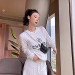 Chanel Replica Clothing Gross Weight: 0.5kg Material: Cotton Material: Cotton Style: OL Commuting Pattern: Solid Color Type: Pullover Length: Midi Skirt