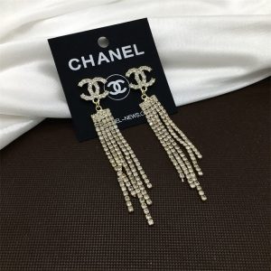 Chanel Replica Jewelry Piercing Material: 925 Silver Mosaic Material: Rhinestones Mosaic Material: Rhinestones Type: Earrings Pattern: Other Style: Elegant Craft: Sculpture