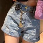 Chanel Replica Clothing Type: Wide Leg Pants Waistline: Mid Waist Waistline: Mid Waist Length: Shorts Main Style: Sweet And Fresh Fabric Material: Denim/Cotton Ingredient Content: 91% (Inclusive)¡ª95% (Inclusive)