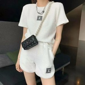 Chanel Replica Clothing Style: Temperament Lady/Little Fragrance Type: Pants Suit Type: Pants Suit Sleeve Length: Short Sleeve Fabric Material: Other/Polyester (Polyester Fiber) Ingredient Content: 81% (Inclusive)¡ª90% (Inclusive) Listing Season: Summer 2022