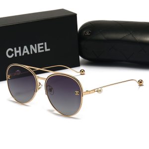 Chanel Replica Sunglasses For People: Universal Lens Material: Resin Lens Material: Resin Frame Shape: Round Style: Leisure Frame Material: Metal Functional Use: Anti-Glare