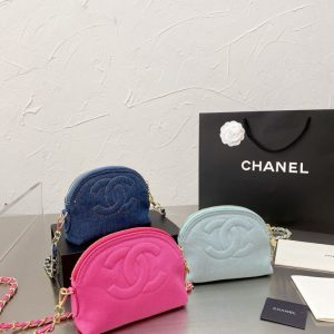 Chanel Replica Bags/Hand Bags Texture: Denim Type: Shell Bag Type: Shell Bag Popular Elements: Chain Style: Fashion Closed: Zipper