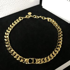 Dior Replica Jewelry Material: Copper Style: Unisex Style: Unisex Modeling: Letters/Numbers/Text Chain Style: Cuban Chain Extension Chain: Below 10Cm Brands: Dior