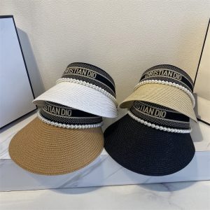 Dior Replica Hats Material: Straw Style: Fashion Style: Fashion Pattern: Letter Hat Style: No Top Material Ingredients: Below 10% Brands: Dior