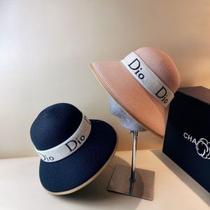 Dior Replica Hats Material: Straw Pattern: Letter Pattern: Letter Hat Style: Dome Suitable: Teenagers