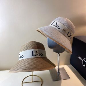 Dior Replica Hats Material: Straw Pattern: Letter Pattern: Letter Hat Style: Dome Suitable: Couples
