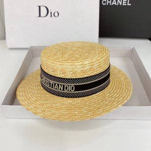 Dior Replica Hats Material: Raffia Style: Wild Style: Wild Pattern: Letter Hat Style: Flat Top Brands: Dior