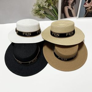 Fendi Replica Hats Material: Straw Style: Leisure Style: Leisure Pattern: Letter Hat Style: Flat Top Brands: Fendi