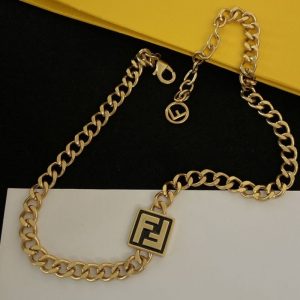 Fendi Replica Jewelry Chain Material: Copper Pendant Material: Copper Pendant Material: Copper Style: Hip Hop Chain Style: Bamboo Chain Whether To Wear A Pendant: Pendant