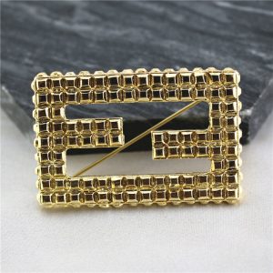 Fendi Replica Jewelry Material Type: Alloy Mosaic Material: Alloy Mosaic Material: Alloy Pattern: Letter Style: Vintage Size: 4.7*3.1cm