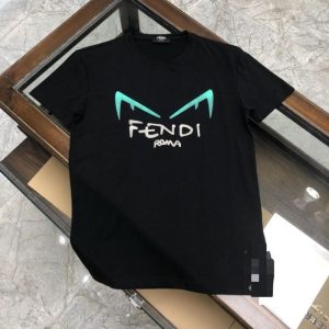 Fendi Replica Clothing Fabric Material: Cotton Ingredient Content: 100% Ingredient Content: 100% Collar: Crew Neck Version: Conventional Sleeve Length: Short Sleeve Clothing Style Details: Print