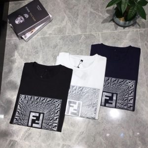 Fendi Replica Men Clothing Fabric Material: Cotton/Cotton Ingredient Content: 100% Ingredient Content: 100% Collar: Crew Neck Version: Conventional Sleeve Length: Short Sleeve Clothing Style Details: Printing