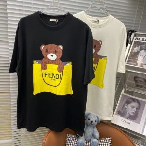 Fendi Replica Clothing Fabric Material: Cotton Ingredient Content: 100% Ingredient Content: 100% Collar: Crew Neck Version: Conventional Sleeve Length: Short Sleeve Clothing Style Details: Printing