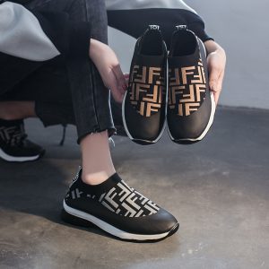 Fendi Replica Shoes/Sneakers/Sleepers Gender: Female Upper Material: Fabric Upper Material: Fabric Toe: Round Toe Heel Height: Low Heel (1-3CM) Pattern: Color Matching Sole Material: Rubber