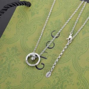 Gucci Replica Jewelry Chain Material: 925 Silver Pendant Material: 925 Silver Pendant Material: 925 Silver Style: Vintage Whether To Bring A Fall: Belt Pendant