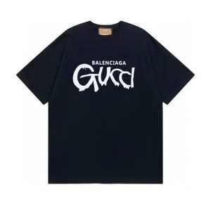 Gucci Replica Men Clothing Fabric Material: Cotton Ingredient Content: 100% Ingredient Content: 100% Collar: Round Neck Version: Loose Sleeve Length: Short Sleeve Clothing Style Details: Printing