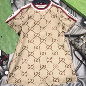 Gucci Replica Clothing Fabric Material: Cotton/Cotton Ingredient Content: 51% (Inclusive)¡ª70% (Inclusive) Ingredient Content: 51% (Inclusive)¡ª70% (Inclusive) Pattern: Letter Sleeve Length: Short Sleeve Skirt Type: Straight Skirt Length: Mid Skirt