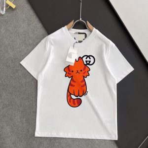 Gucci Replica Men Clothing Fabric Material: Cotton/Cotton Ingredient Content: 100% Ingredient Content: 100% Collar: Round Neck Version: Loose Sleeve Length: Short Sleeve Clothing Style Details: Printing